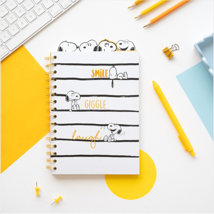 Caderno snoopy com separadores - Papelaria Encantada