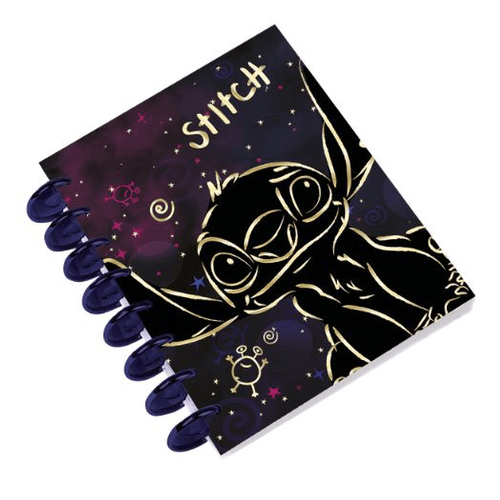Caderno Stitch A5 quadriculado - Papelaria Encantada
