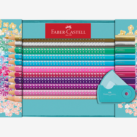 Caixa de 20 lápis de cor sparkle Faber - Castell - Papelaria Encantada