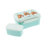 Caixa de lanche térmica com placa - Capivara Foodie - Mint - Papelaria Encantada