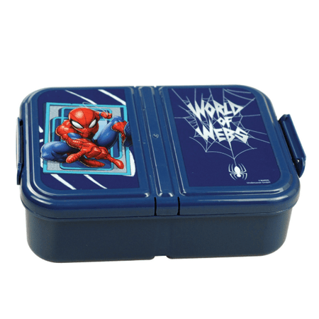 Caixa Lanche spiderman 3 compartimentos - Papelaria Encantada