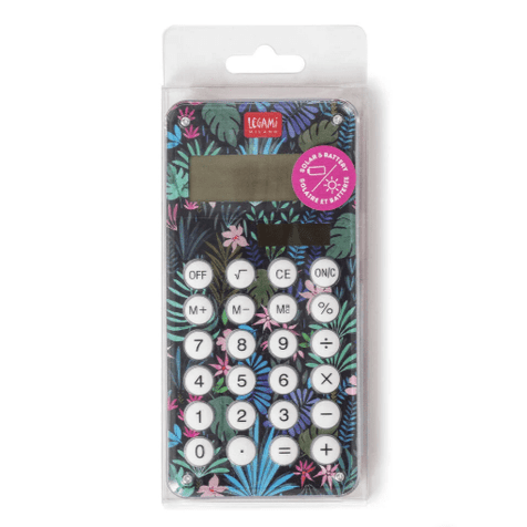 Calculadora Flora com Labirinto no Verso - Calcoolator Legami - Papelaria Encantada