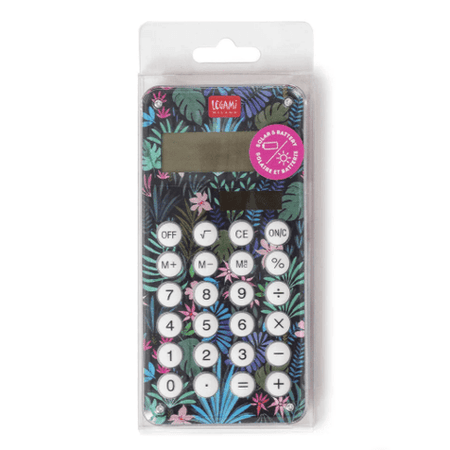 Calculadora Flora com Labirinto no Verso - Calcoolator Legami - Papelaria Encantada