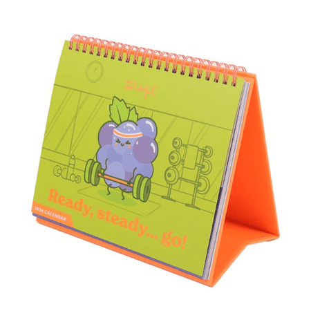 Calendário de mesa 2026 - Ready, stead go! Mr.wonderful - Papelaria Encantada