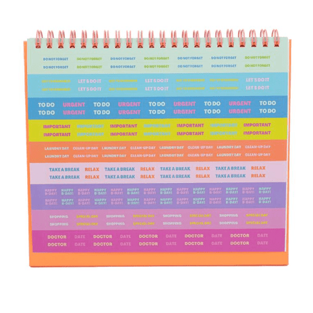 Calendário de mesa 2026 - Ready, stead go! Mr.wonderful - Papelaria Encantada
