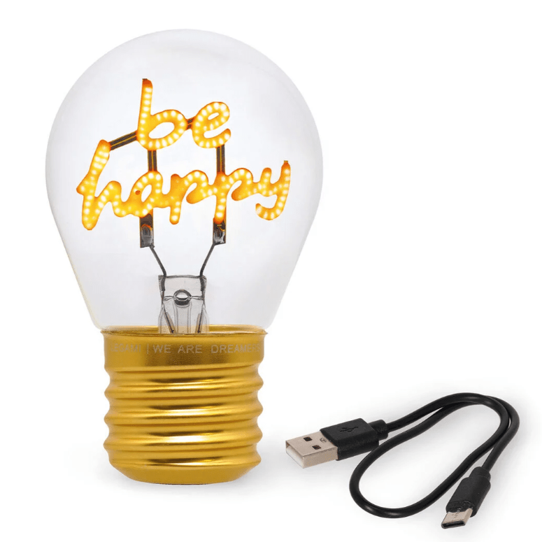 Candeeiro de mesa em forma de lâmpada Be happy Legami - Papelaria Encantada