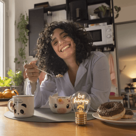 Candeeiro de mesa em forma de lâmpada Be happy Legami - Papelaria Encantada