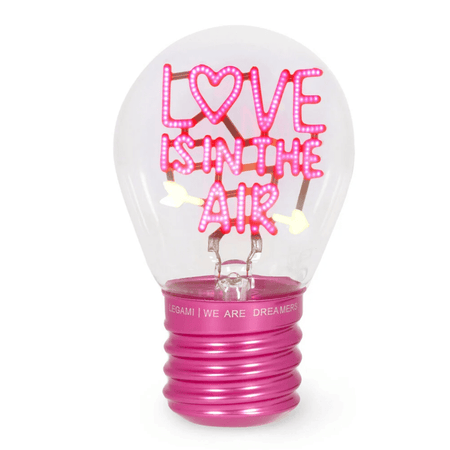 Candeeiro decorativo em forma de candeeiro - O amor está no ar - Bulb Fiction - Legami - Papelaria Encantada