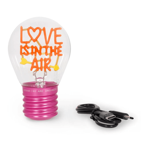 Candeeiro decorativo em forma de candeeiro - O amor está no ar - Bulb Fiction - Legami - Papelaria Encantada
