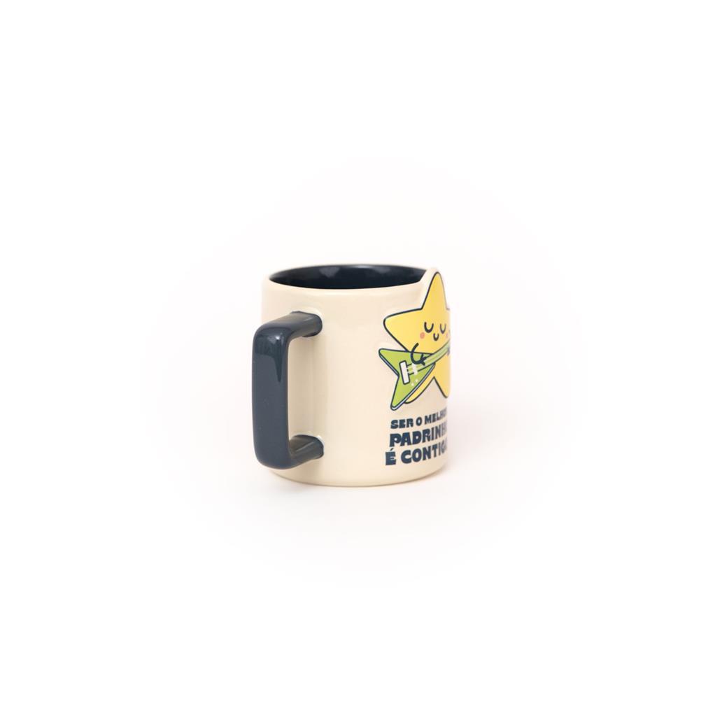 Caneca 3D estrela - Ser o melhor padrinho é contigo! - Mr.wonderful - Papelaria Encantada