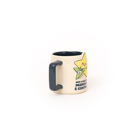Caneca 3D estrela - Ser o melhor padrinho é contigo! - Mr.wonderful - Papelaria Encantada