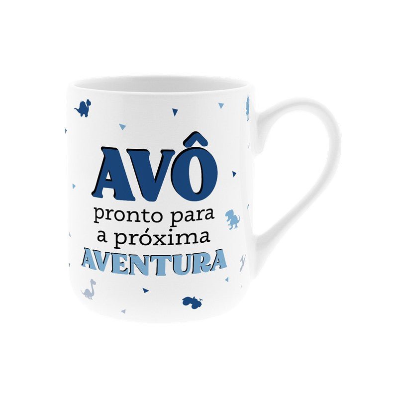 Caneca Avo pronto para a próxima aventura - Papelaria Encantada