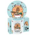 Caneca cerâmica 330ML Capivara Foodie Mint - Papelaria Encantada