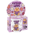 Caneca cerâmica 330ML Capivara Love - Lilac - Papelaria Encantada