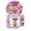 Caneca cerâmica 330ML Capivara Time - Lilac - Papelaria Encantada