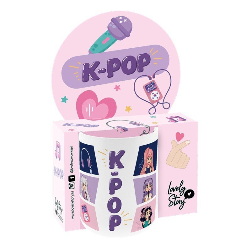 Caneca Ceramica 330ML K - pop Stars - Papelaria Encantada