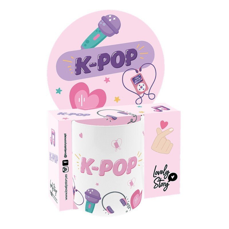 Caneca Ceramica 330ML K - pop Vibes - Papelaria Encantada