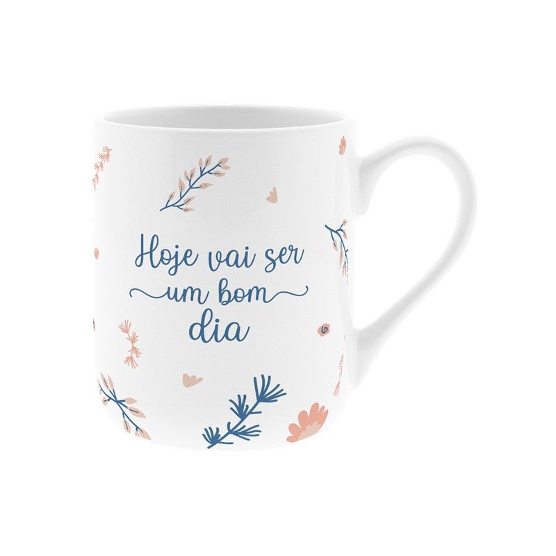 Caneca cerâmica - Hoje vai ser um bom dia - Papelaria Encantada
