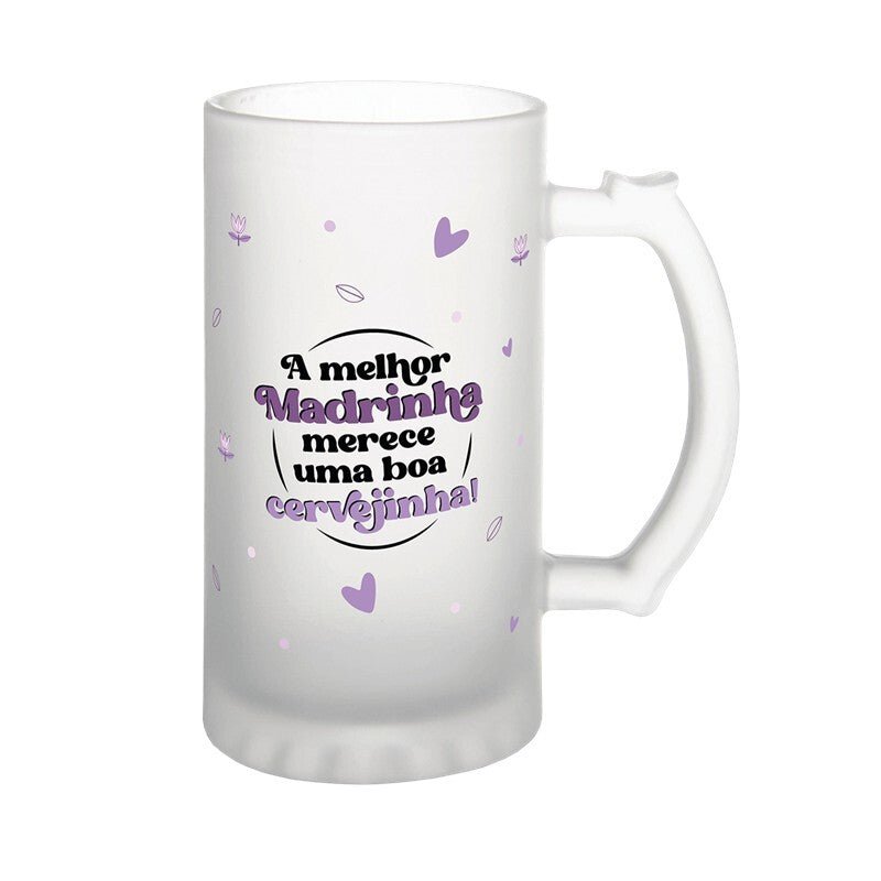 Caneca cerveja a melhor madrinha merece uma boa cervejinha - Papelaria Encantada