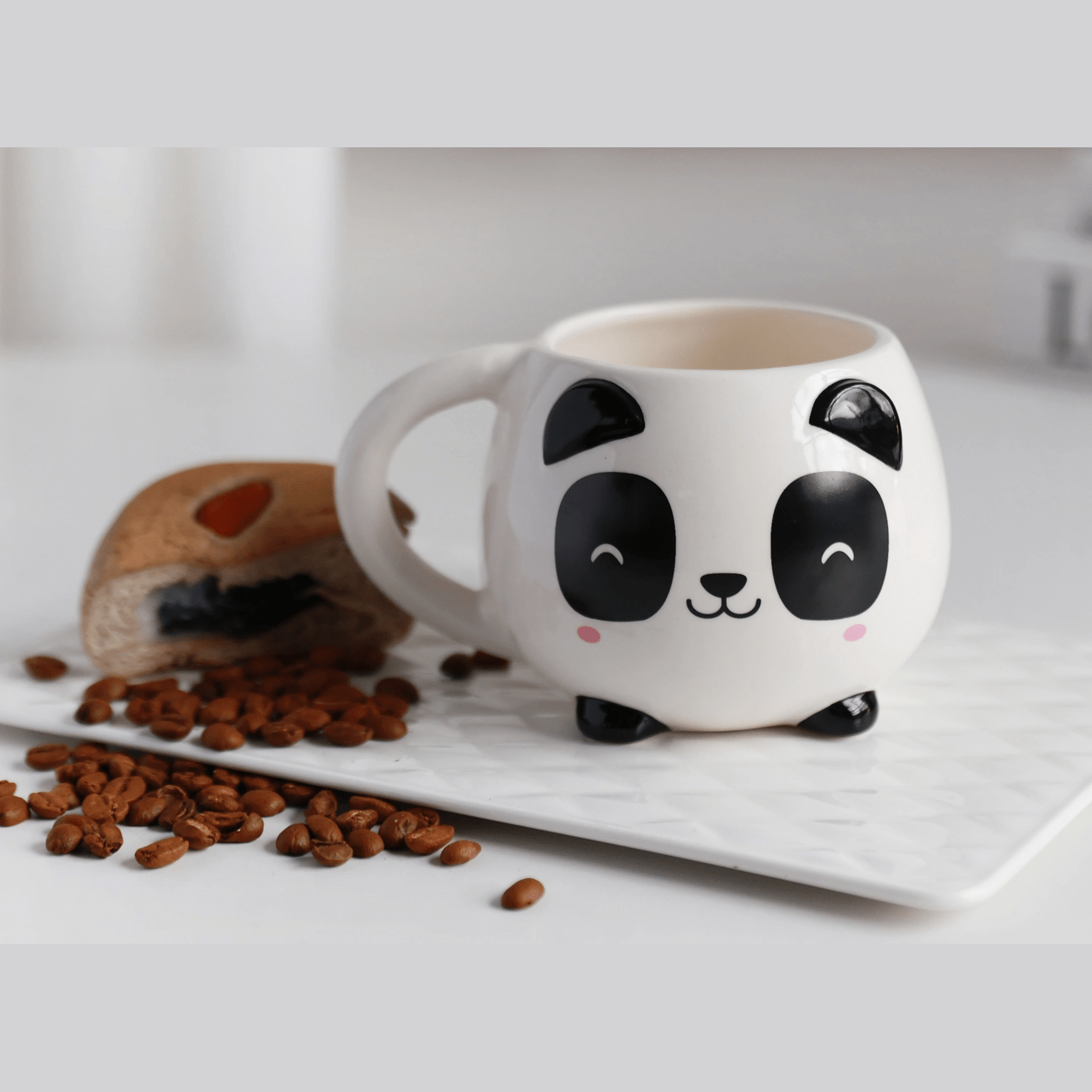 Caneca chunky Panda Preto Itotal - Papelaria Encantada