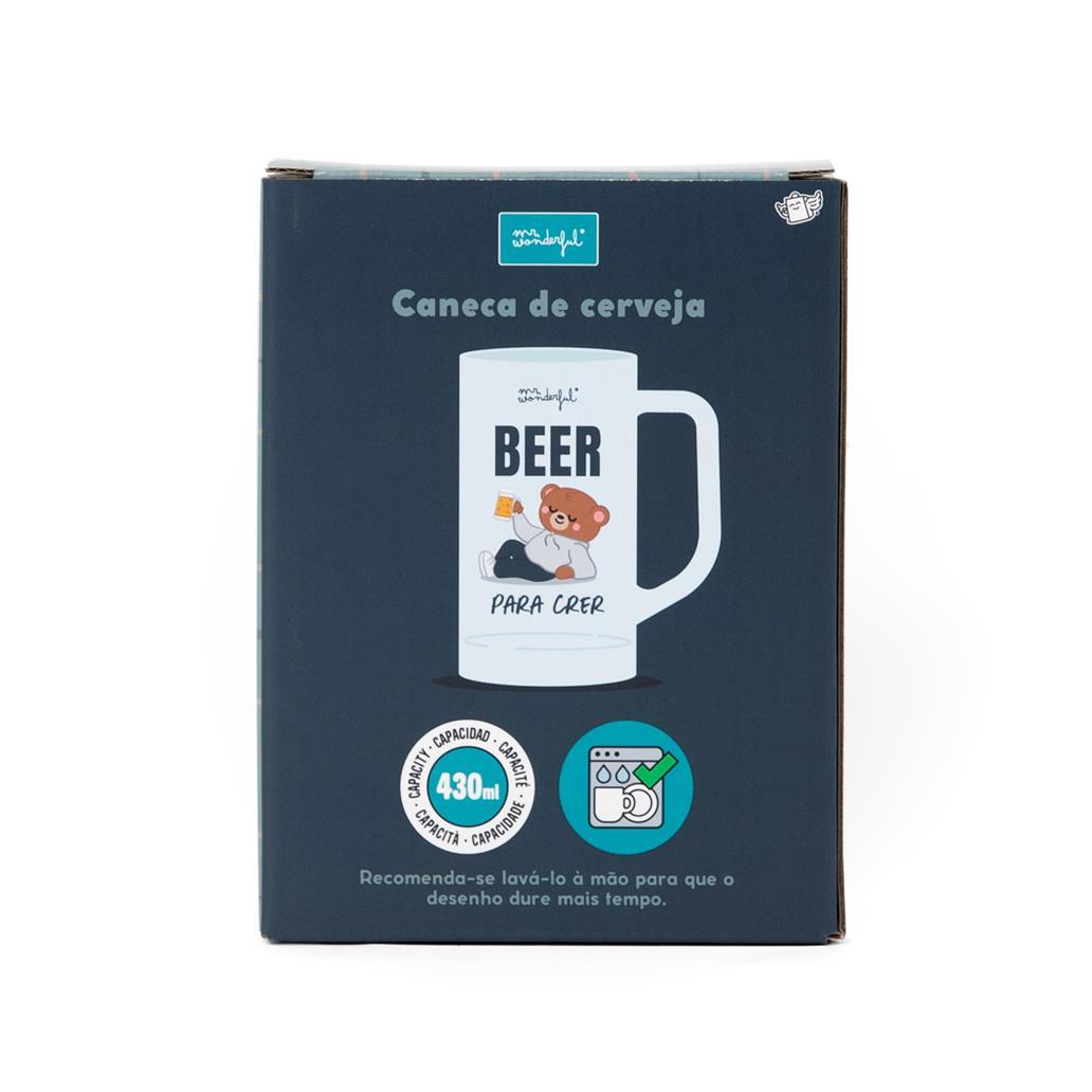 Caneca de Cerveja - Beer para Creer - Mr. Wonderful - Papelaria Encantada