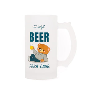 Caneca de Cerveja - Beer para Creer - Mr. Wonderful - Papelaria Encantada