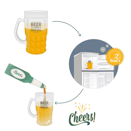 Caneca de cerveja gelada - Legami - Papelaria Encantada