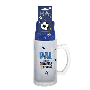Caneca de cerveja + Meias - Pai és de 1 divisão - Papelaria Encantada