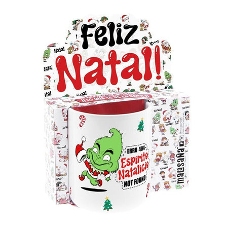 Caneca de Natal - Erro 404 Espirito natalício not found - Papelaria Encantada