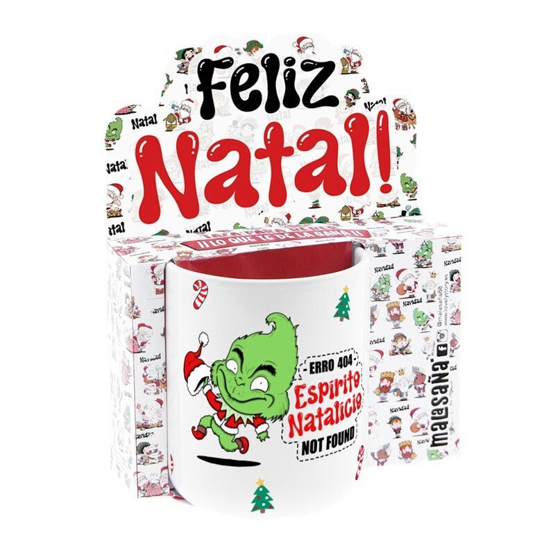 Caneca de Natal - Erro 404 Espirito natalício not found - Papelaria Encantada