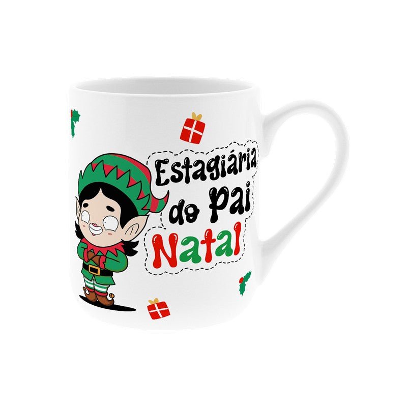 Caneca de Natal - Estagiaria do Pai Natal - Papelaria Encantada