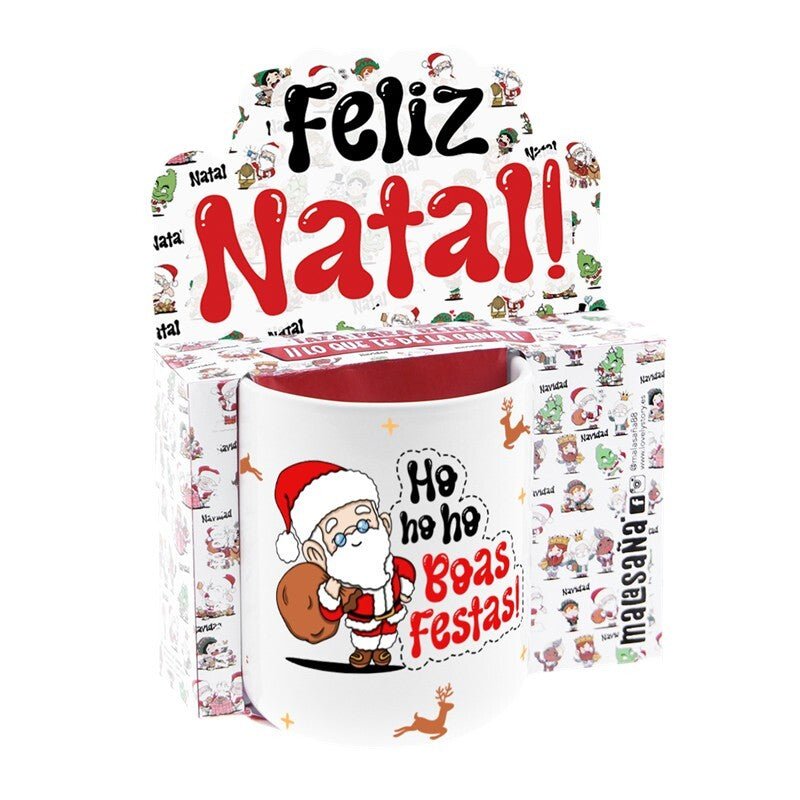 Caneca de Natal - Ho Ho Ho Boas Festas - Papelaria Encantada