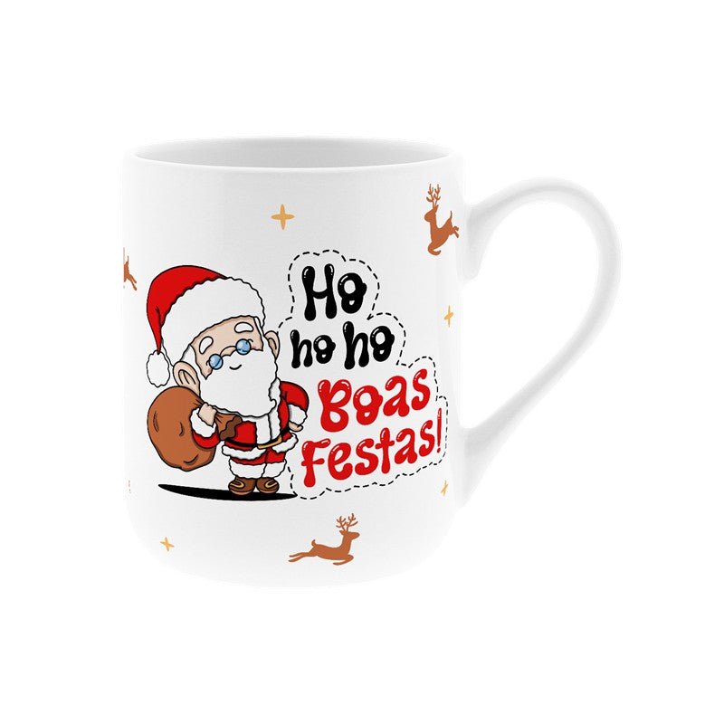 Caneca de Natal - Ho Ho Ho Boas Festas - Papelaria Encantada