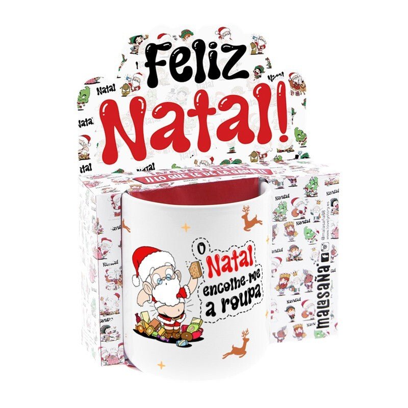 Caneca de Natal - O Natal Encolhe - me a roupa - Papelaria Encantada