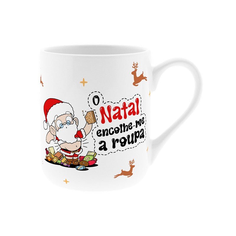 Caneca de Natal - O Natal Encolhe - me a roupa - Papelaria Encantada