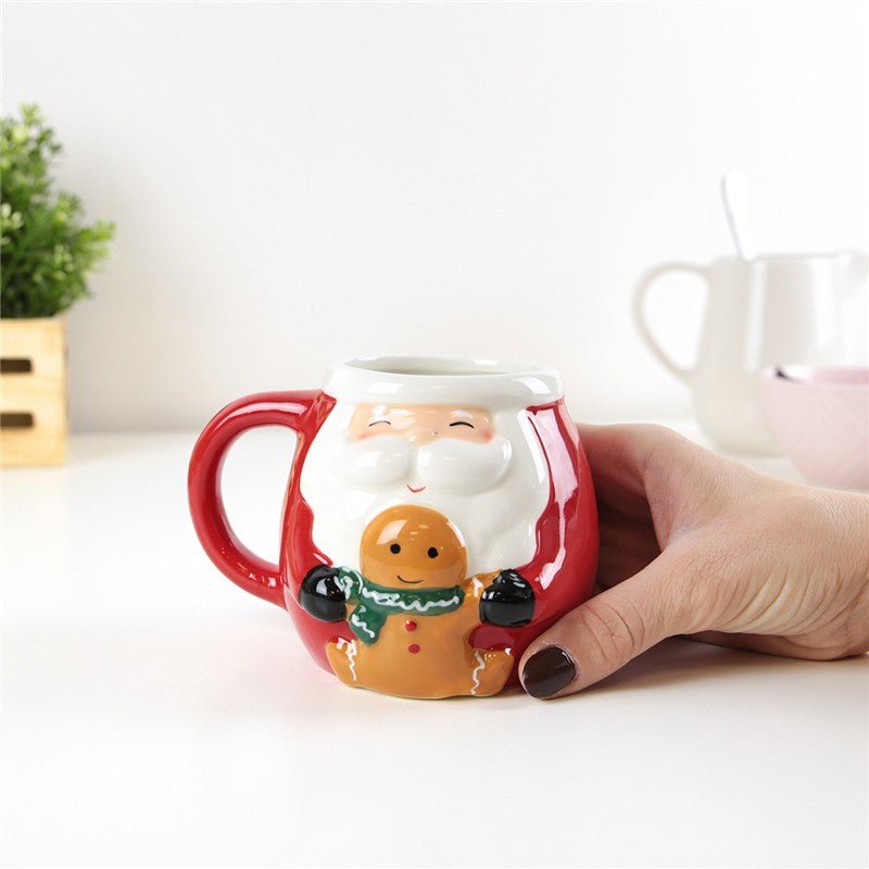 Caneca de Natal Pai Natal + Óculos - Papelaria Encantada