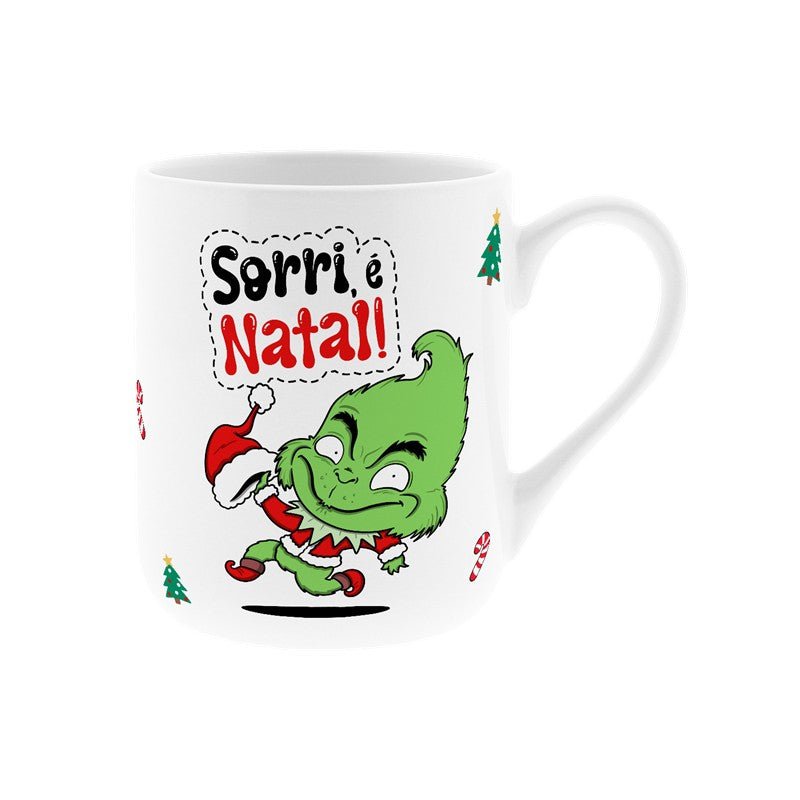 Caneca de Natal - Sorri é Natal - Papelaria Encantada