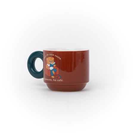 Caneca empilhável Urso - Sair de casa custa. Felizmente, há café. - Mr. Wonderful - Papelaria Encantada