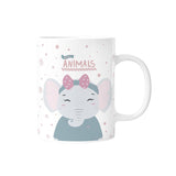 Caneca infantil cerâmica 330ml Aurea Kids - Elefante - Papelaria Encantada