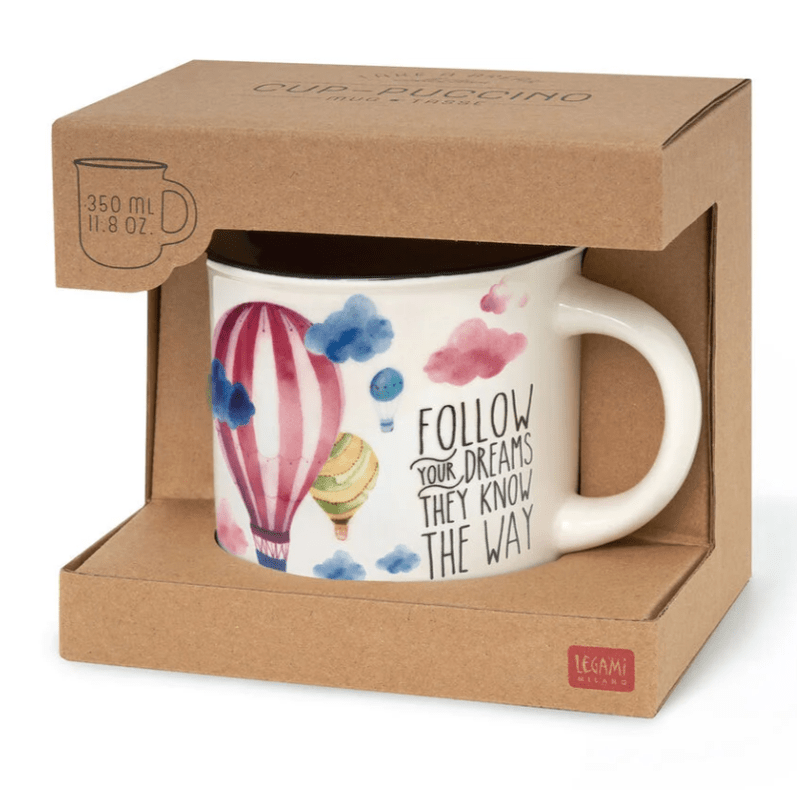 Caneca Legami - Balão ar quente - Papelaria Encantada