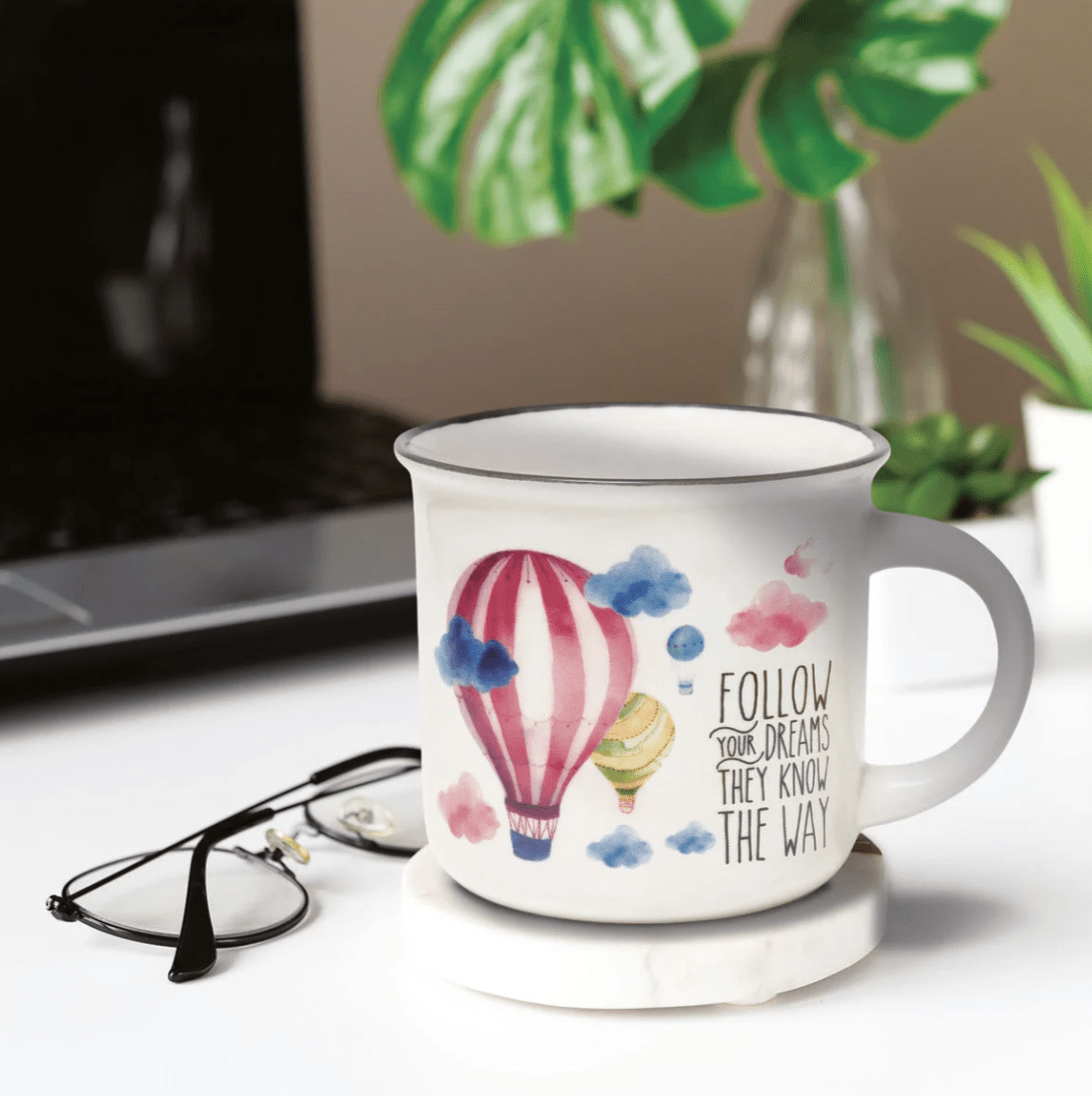 Caneca Legami - Balão ar quente - Papelaria Encantada