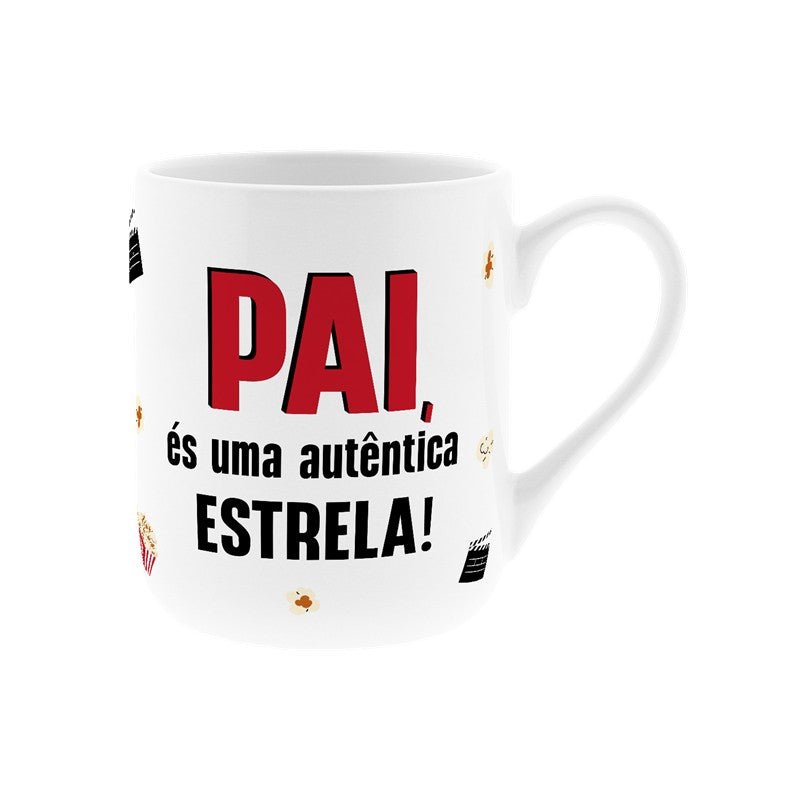 Caneca + Meias - Pai és uma autentica estrela - Papelaria Encantada