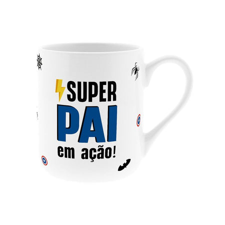 Caneca + meias - Super Pai em Ação - Papelaria Encantada