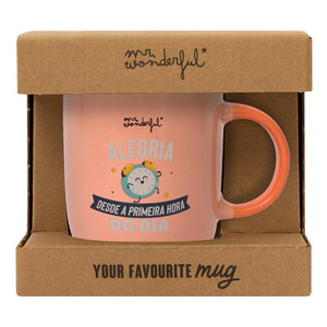Caneca Mr. Wonderful - Alegria desde a primeira hora do dia - Papelaria Encantada