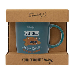 Caneca Mr. Wonderful - É oficial: és um irmão excecional - Papelaria Encantada