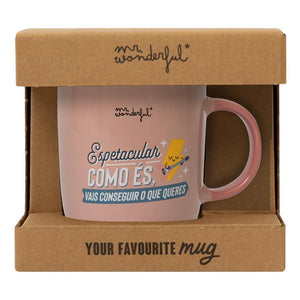 Caneca Mr. Wonderful - Espetacular como és, vais conseguir o que queres - Papelaria Encantada