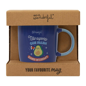 Caneca Mr. Wonderful - Não suporto que falem quando interrompo - Papelaria Encantada