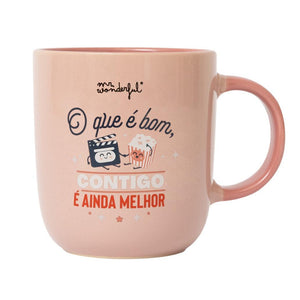 Caneca Mr. Wonderful - O que é bom, contigo, é ainda melhor - Papelaria Encantada