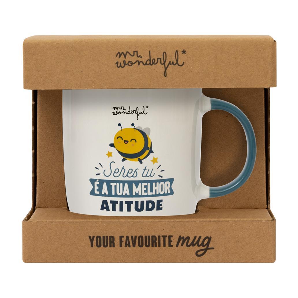 Caneca Mr. Wonderful - Seres tu é a tua melhor atitude - Papelaria Encantada