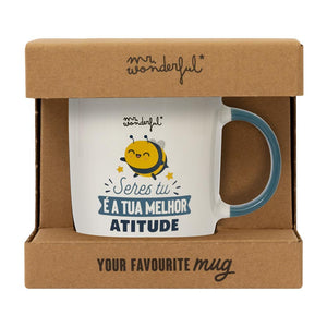 Caneca Mr. Wonderful - Seres tu é a tua melhor atitude - Papelaria Encantada